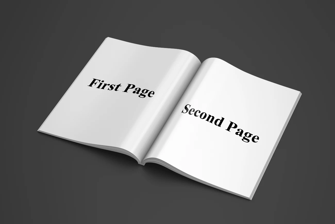 Open Magazine Mockup Displaying Graphic Design Admission and Celebrity Cover hover