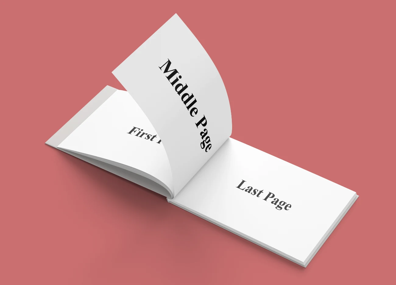 Dynamic Horizontal Book Magazine Mockup Open Pages Showcase Editorial Design hover