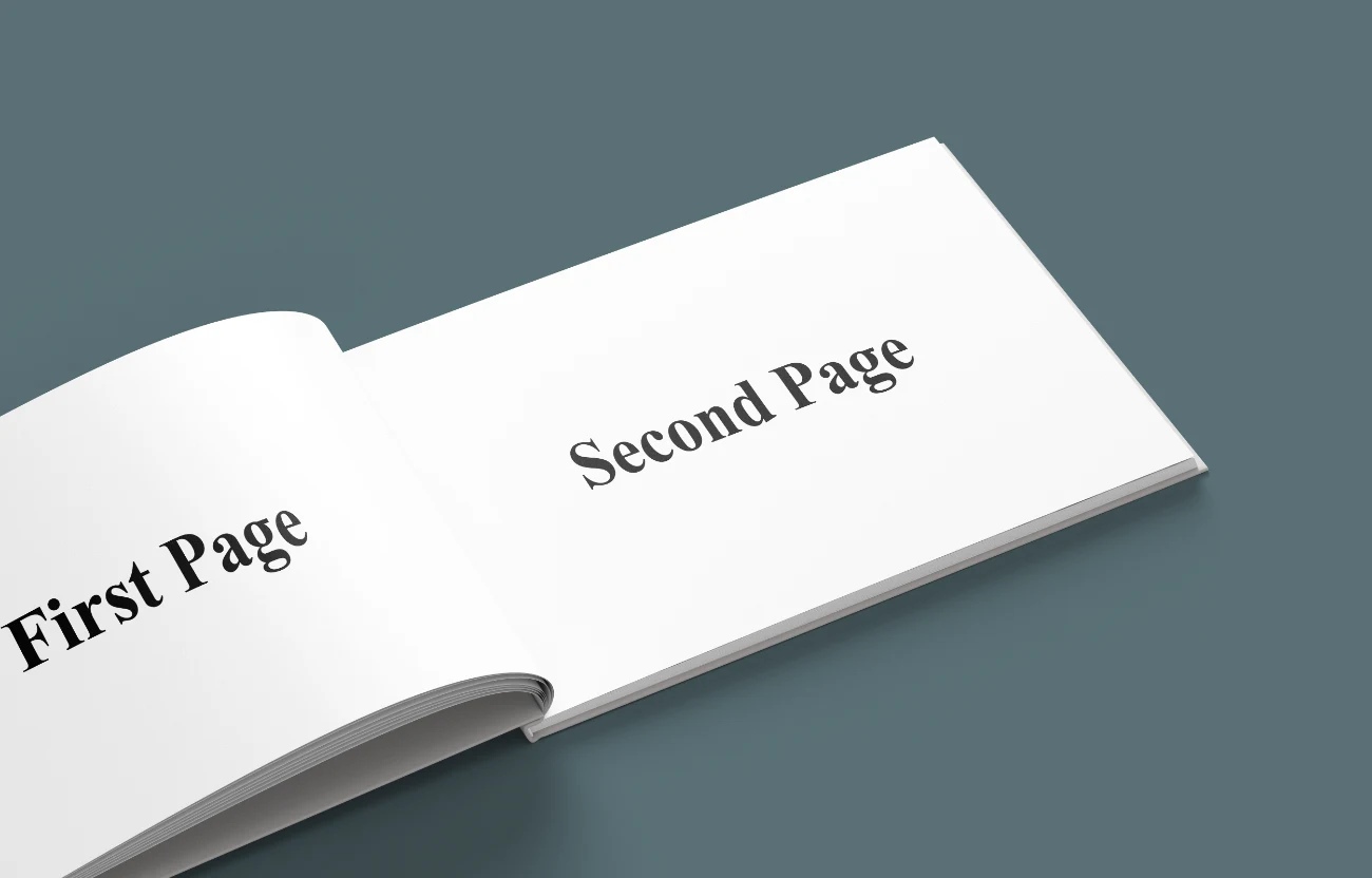 Professional Horizontal Open Book Magazine Mockup for Editorial Layout Design Presentation hover