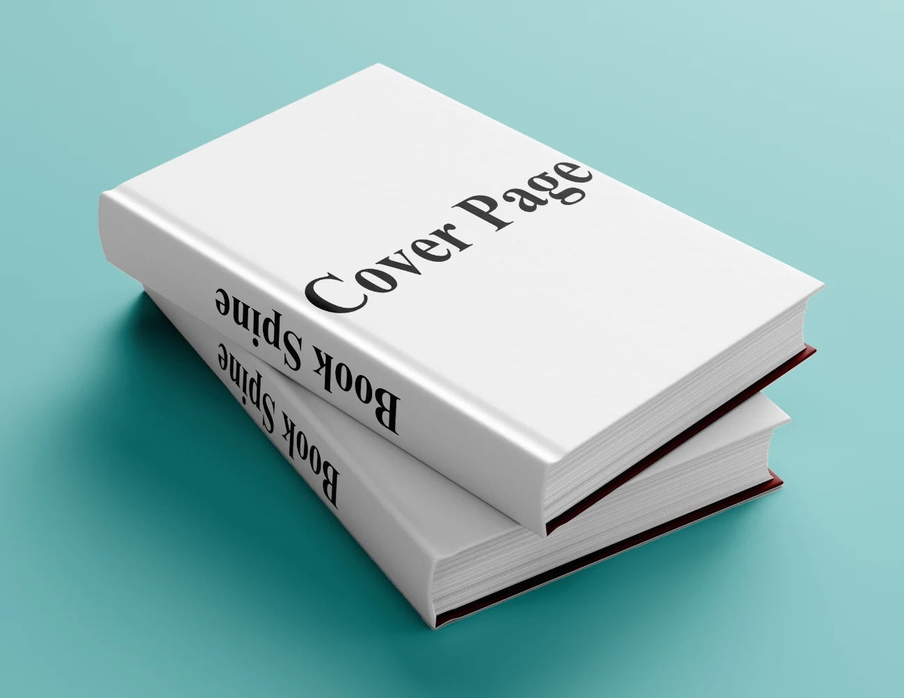 Free Book Mockup Design Template Hardcover Stacked Presentation hover