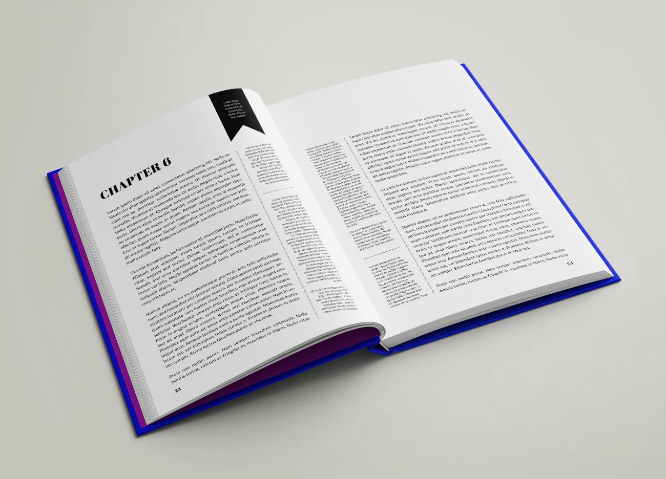 Professional Open Book Mockup for Chapter Design and Page Layout Presentation
