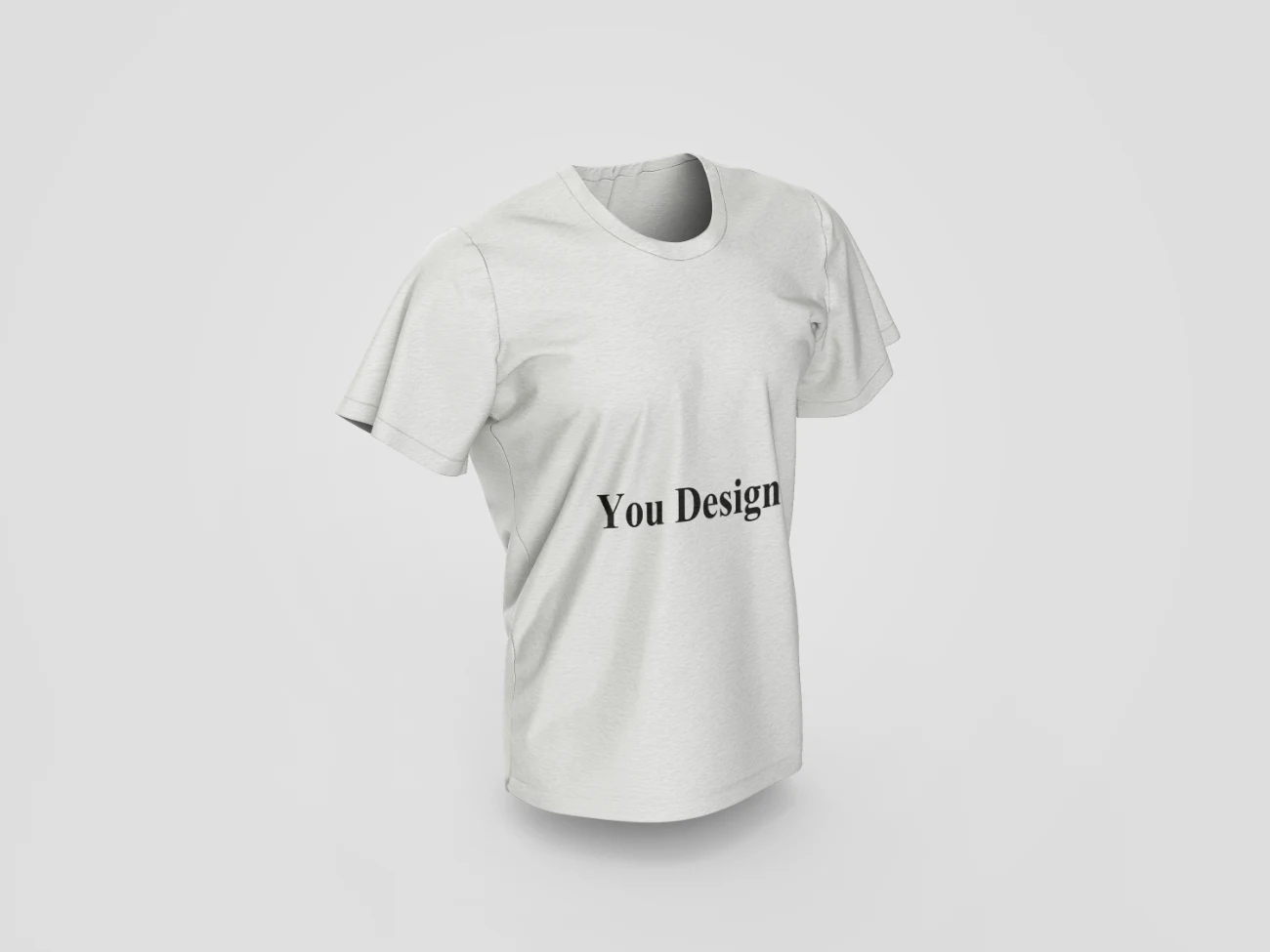 Realistic Free Blue T-Shirt Mockup Template for Apparel Design Presentation hover