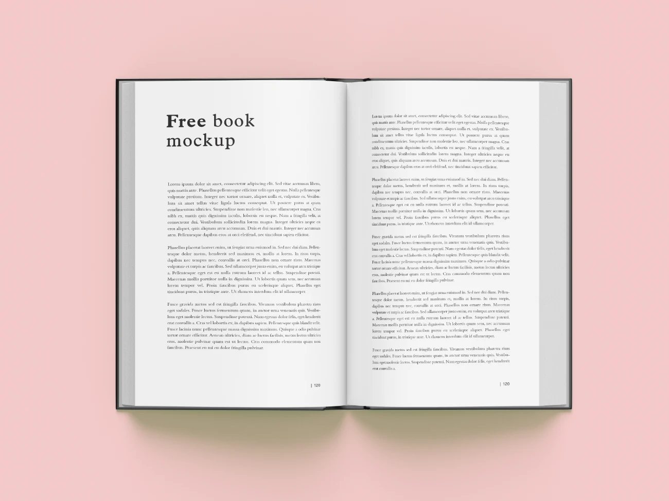 Open Book Mockup From Top View For Your Design Presentation