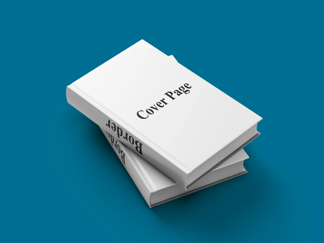 Elegant Stacked Black and White Book Cover Mockup for Realistic Presentation hover