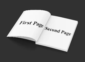 Professional Open Book Mockup Displaying Inner Pages and Content Design for Publications Hover