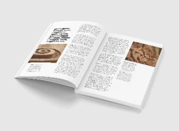 Professional Open Book Mockup Displaying Inner Pages and Content Design for Publications