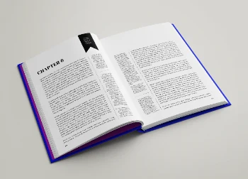 Professional Open Book Mockup for Chapter Design and Page Layout Presentation