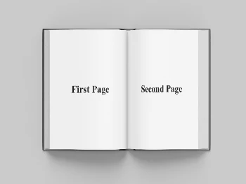 Open Book Mockup From Top View For Your Design Presentation Hover