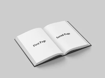 Realistic Opened Book Mockup for Displaying Your Design Concepts Hover