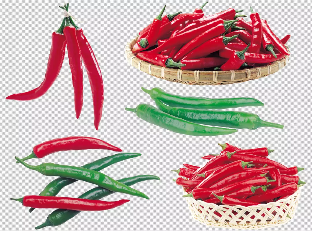 Free Premium PNG Green peppers isolated on transparent background