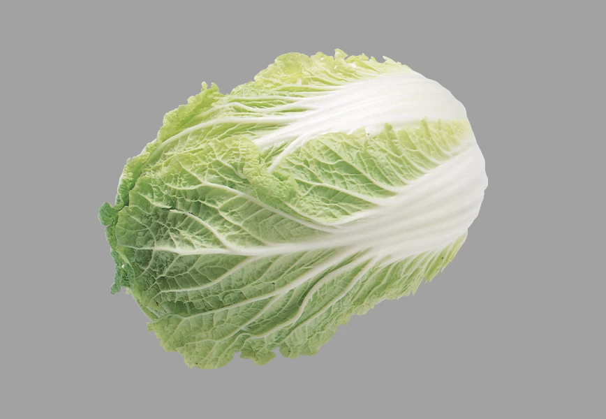 Free Premium PNG A leaf of Green cabbage isolated on alpha layer