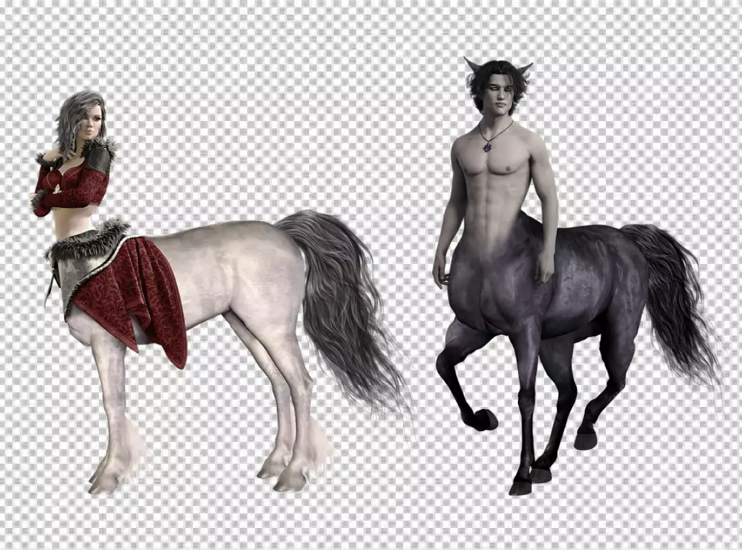 Free Premium PNG Centaur boy and girl . transparent background 