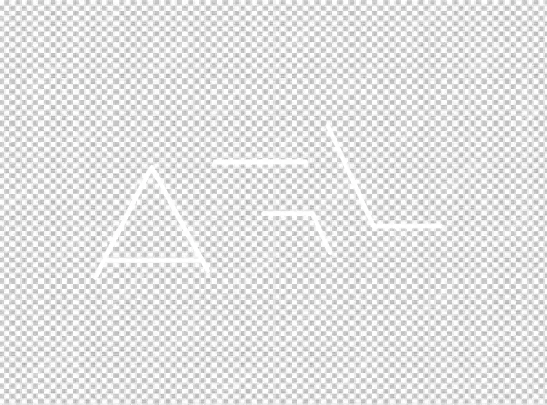 Minimalist Glowing White AI Lettering on Black Background for Modern Tech