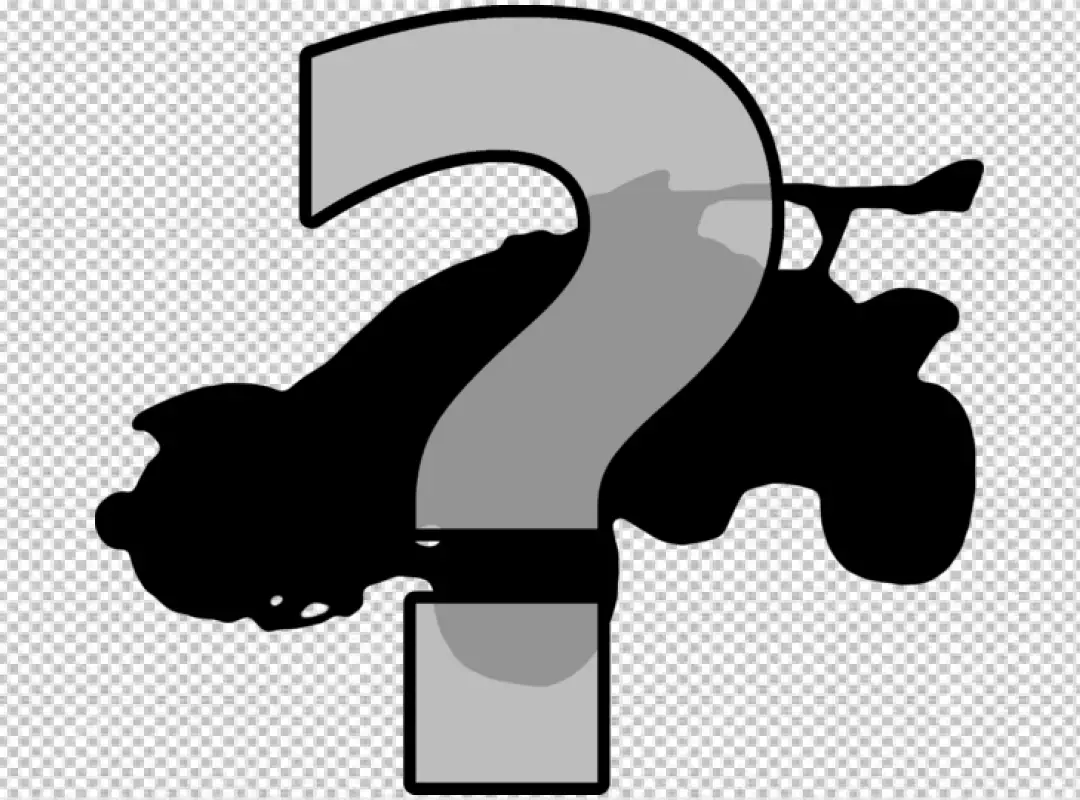 Isolated Gray Question Mark Symbol on Dark Black Background for Inquiry and Doubt