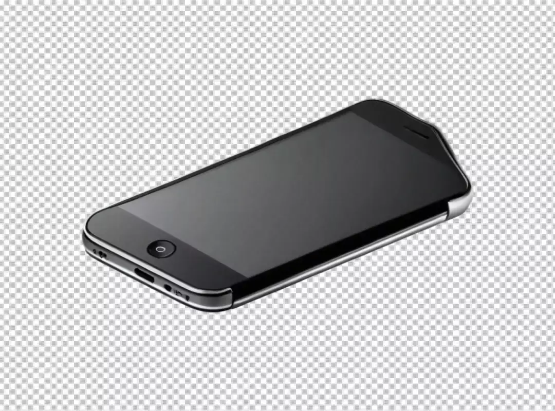 Sleek Vintage Black Apple iPhone with Silver Trim