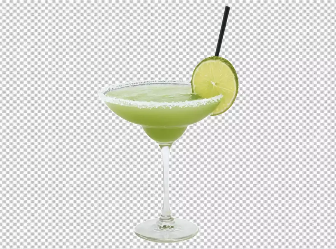 Refreshing Green Margarita Cocktail with Salt Rim and Fresh Lime Garnish
