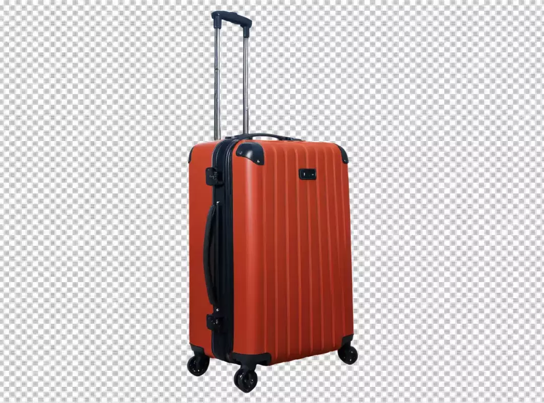 Vibrant Hard-Shell Orange Luggage with Spinner Wheels and Telescopic Handle