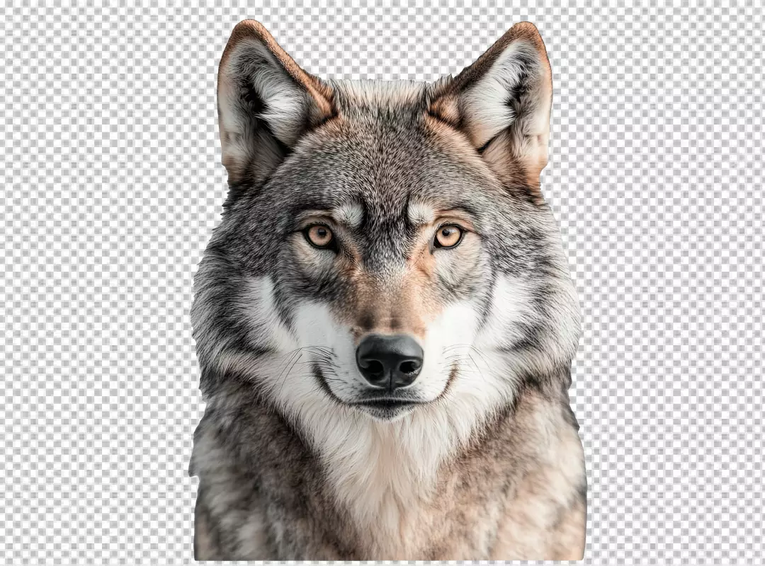 Majestic Grey Wolf Headshot for Wildlife and Nature Projects