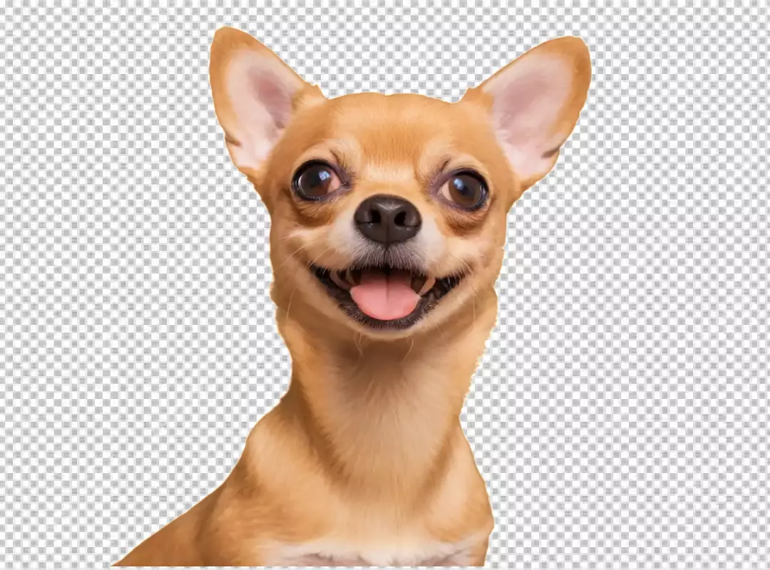 Adorable Happy Chihuahua Portrait with Joyful Expression and Open Mouth