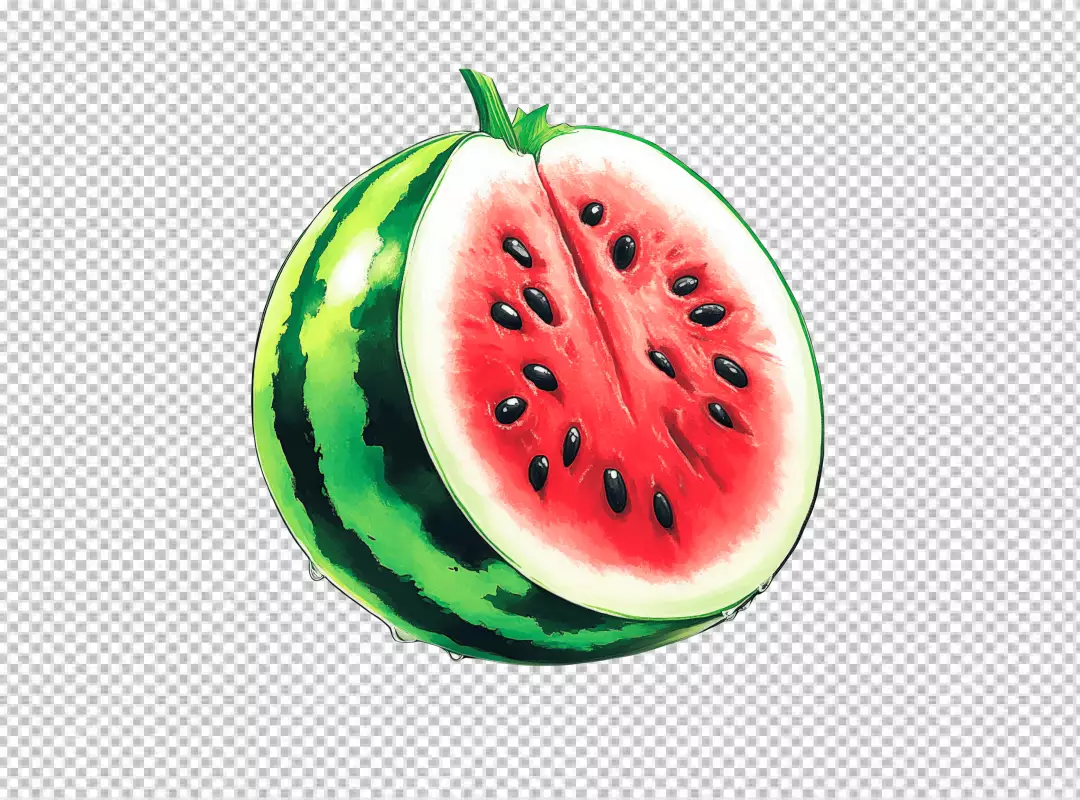 Vibrant Watermelon Slice PNG for Fresh Fruit Designs and Summer Graphics