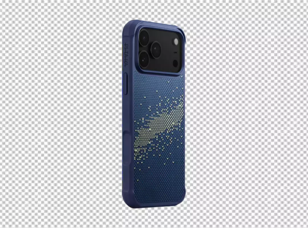 Durable Navy Blue Smartphone Case with Pixelated Burst Design for Modern Devices