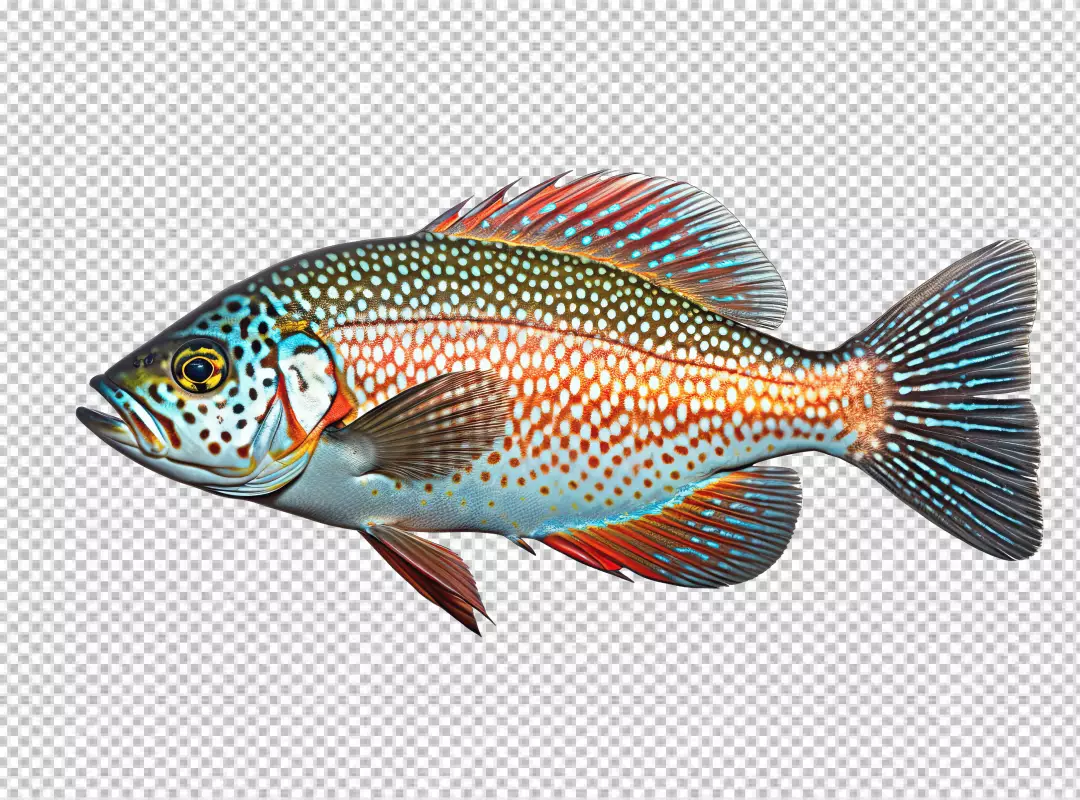 Vibrant Spotted Tropical Fish PNG for Aquatic and Creative Designs