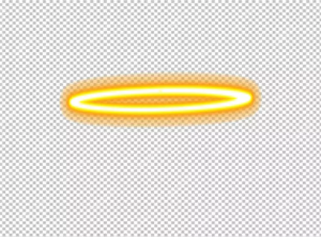 Vibrant Orange and Yellow Elongated Oval Abstract Glowing Energy Beam Design