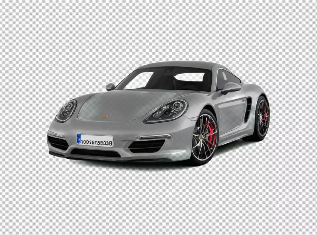 Dynamic Silver Porsche Performance Coupe with Striking Red Brake Calipers