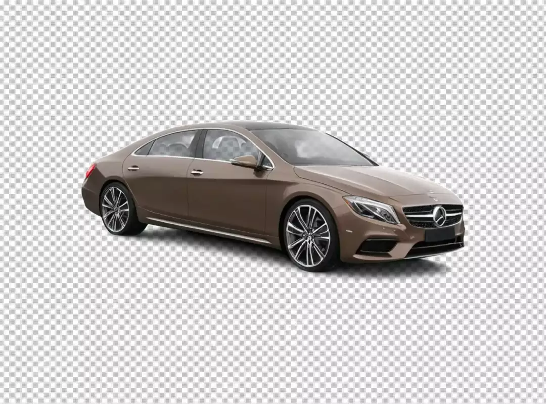 Elegant Brown Luxury Sedan Vehicle with Modern Design on White Background