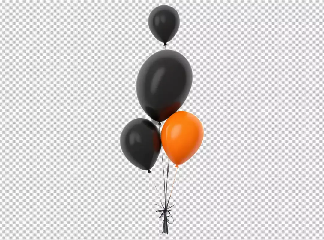 Elegant Black and Orange Balloons for Festive Celebrations