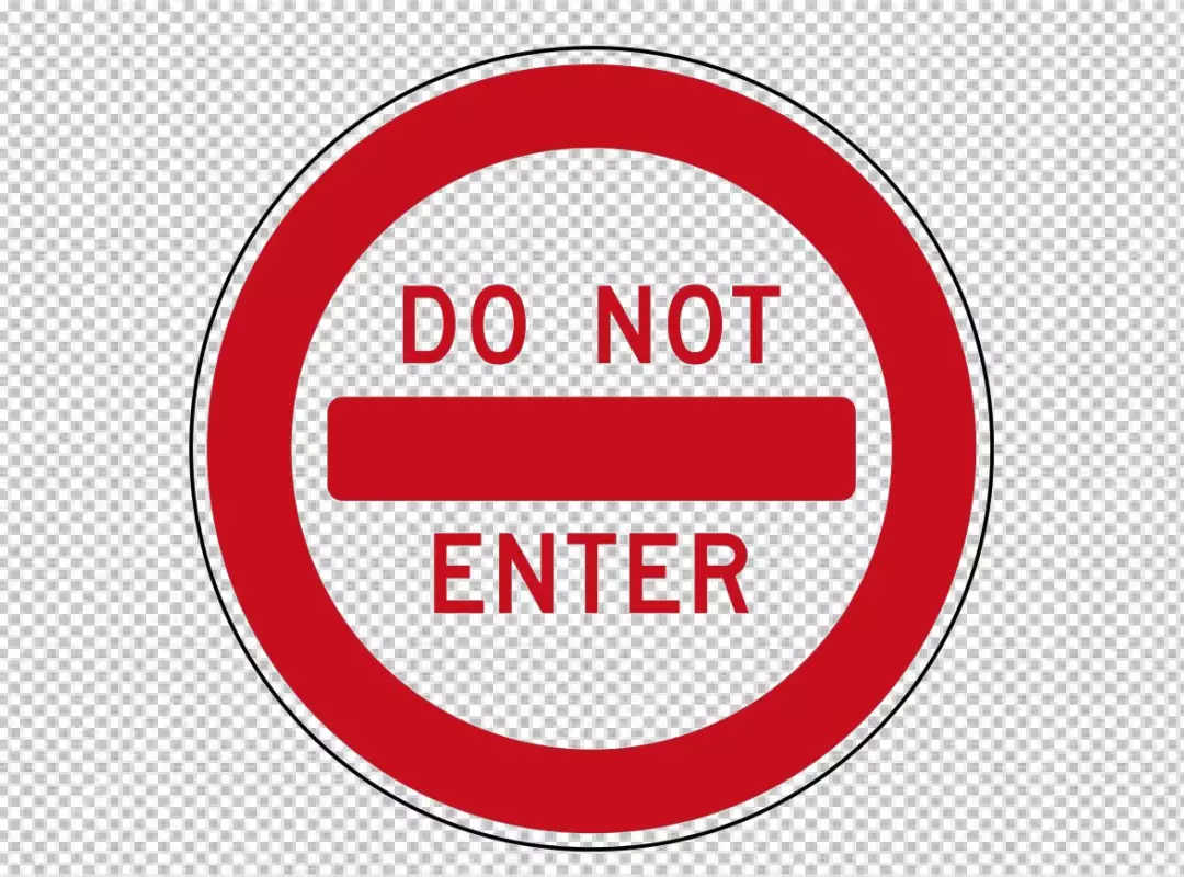 Free Premium PNG Prohibition Sign: Do Not Enter Symbol with Red Circle