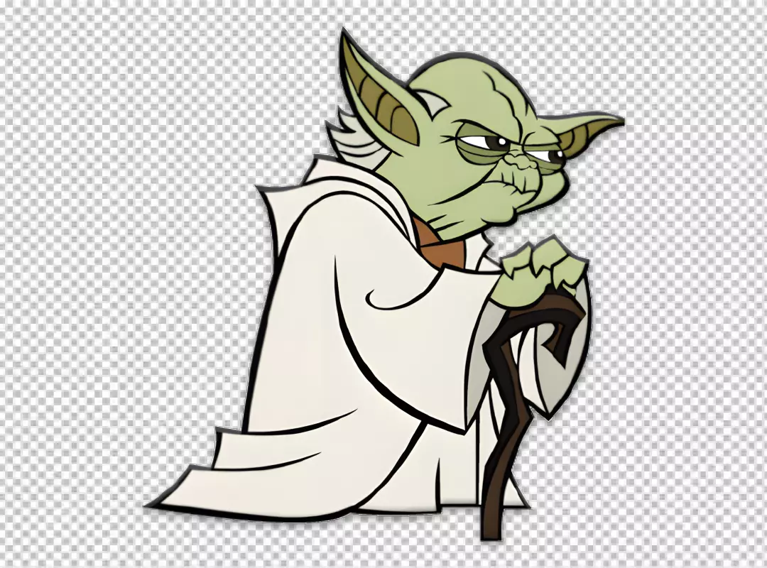 Free Premium PNG Animated Jedi Master Yoda Character