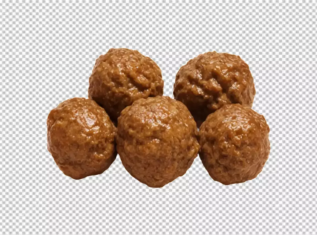 Delicious Glazed Meatballs Ready to Serve on a Clean White Background