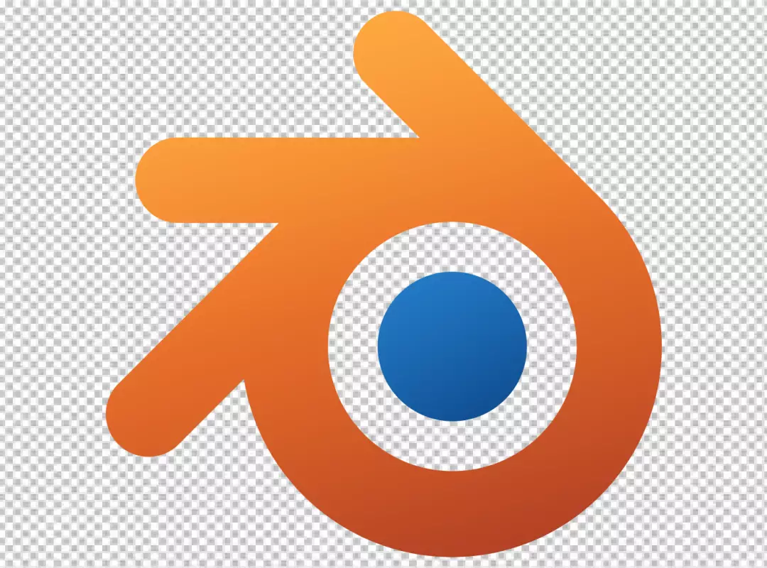 Dynamic Orange and Blue Blender Logo for 3D Creation and Digital Art Software