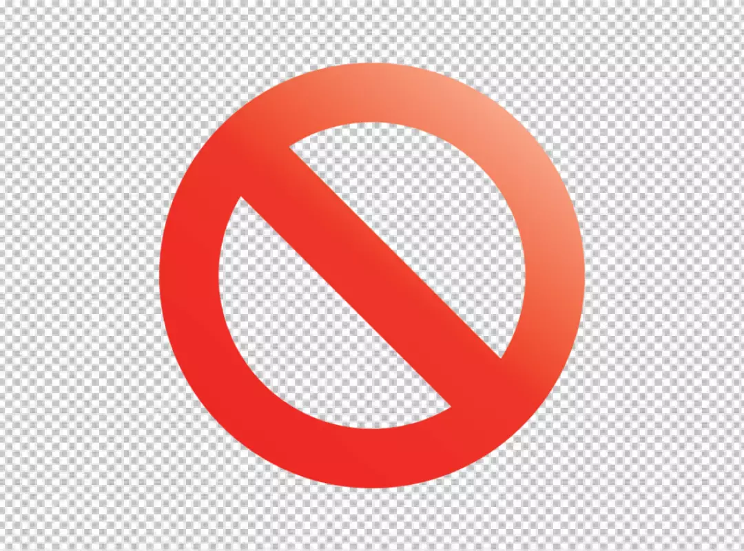 Free Premium PNG Red prohibition symbol gradient on black background stop sign graphic