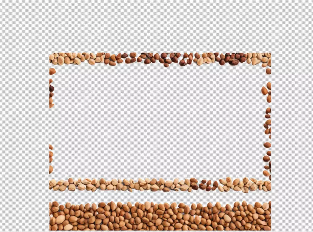 Organic Nut and Seed Frame for Food-Themed Design with Ample Copy Space