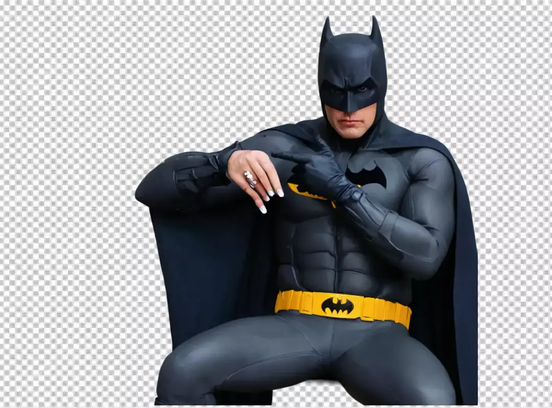 Batman Showcasing Elegant Rings and Manicured Nails, a Surprising Superhero Fashion Statement