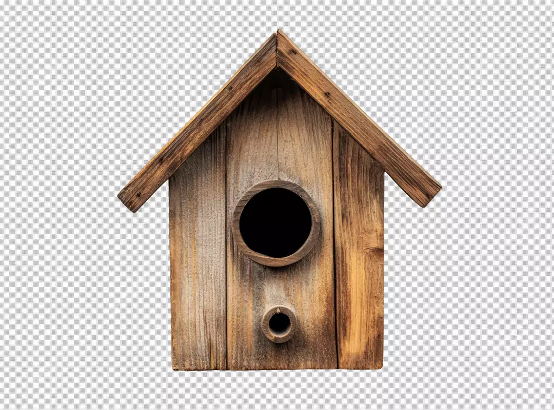 Rustic Wooden Birdhouse PNG for Nature Home and Spring Designs