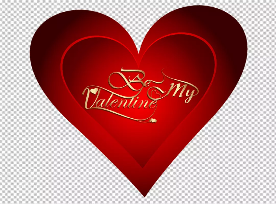 Free Premium PNG Happy Valentine's Day attractive heart Design PNG