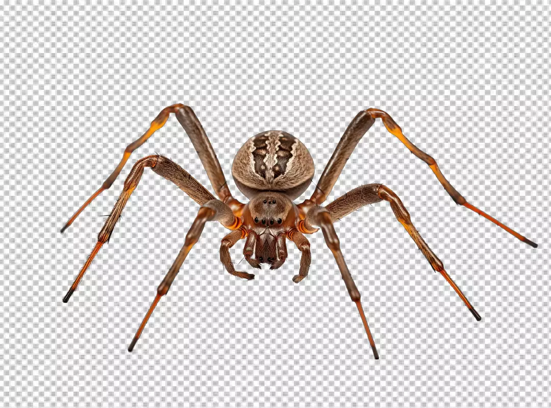 Close-up Macro View of a Brown Spider with Intricate Details for Nature Designs