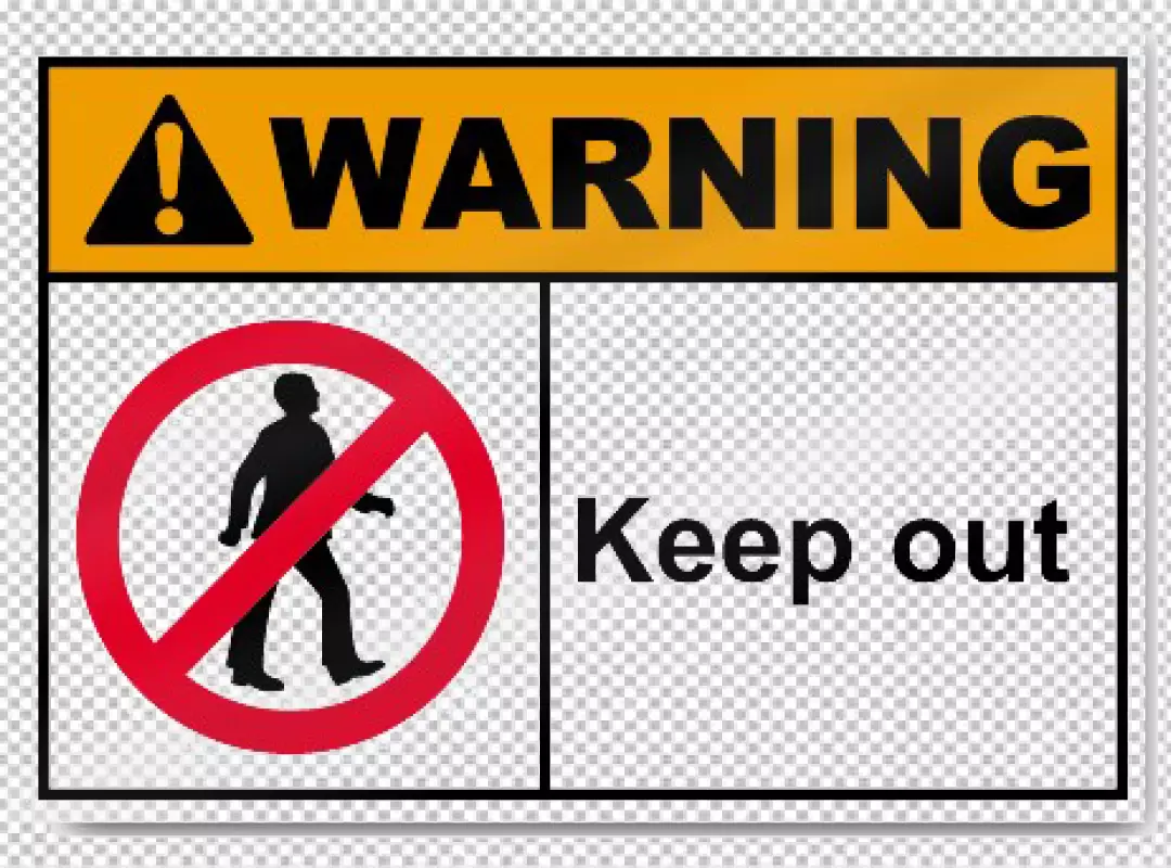 Free Premium PNG Warning Sign Keep Out No Trespassing Private Property Prohibition