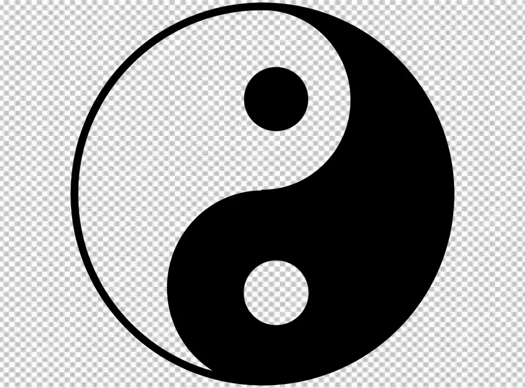 Free Premium PNG Classic Yin Yang Symbol Balance Harmony 2593