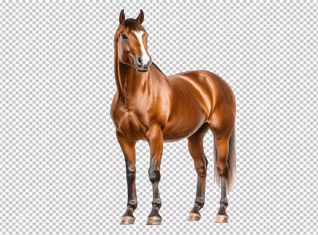 Majestic Brown Horse PNG Cutout for Equestrian and Wildlife Designs
