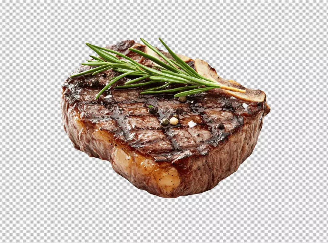 Delicious Grilled Steak with Rosemary and Seasoning Juicy Ribeye Beef Dish Appetizing Culinary Photography