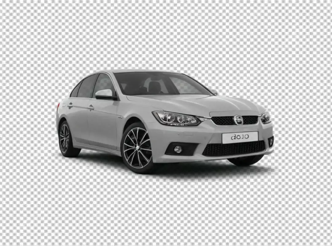Modern Silver Sedan Car Isolated on White Background for Automotive Design