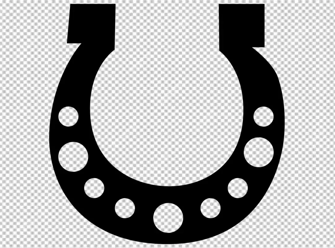Horseshoe Glyph Icon Minimalist Solid for Graphic Designer
