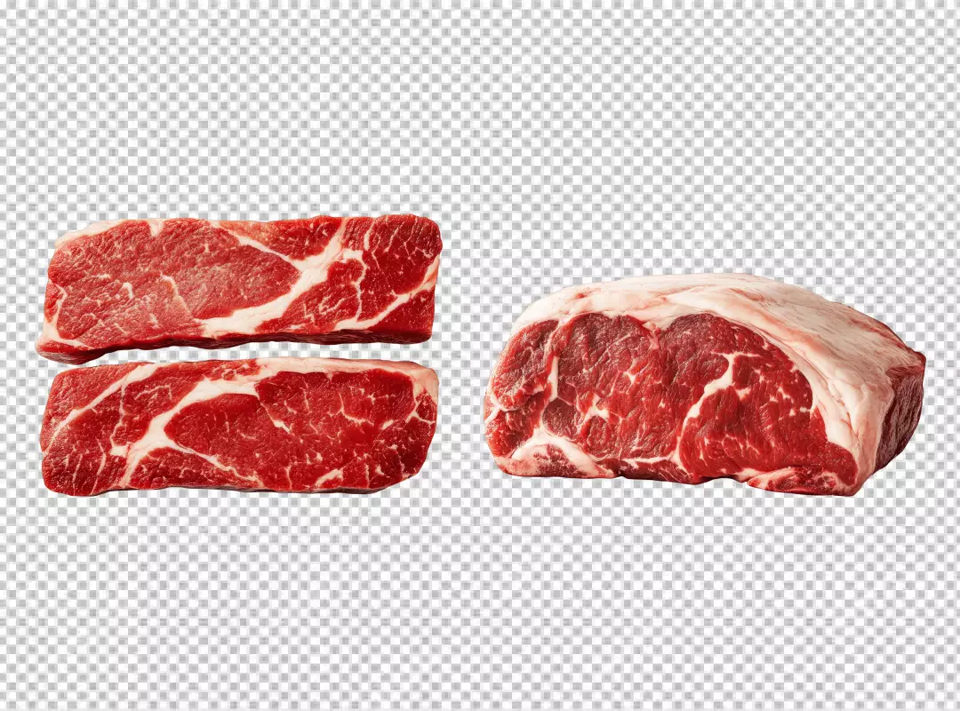 Fresh Raw Beef Steaks PNG Cutout for Gourmet Culinary Projects