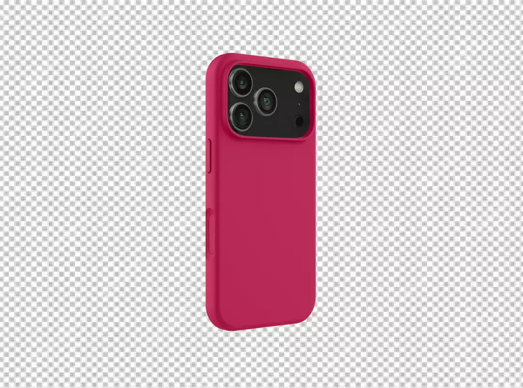 Vibrant Magenta Smartphone Case with Advanced Triple Camera System