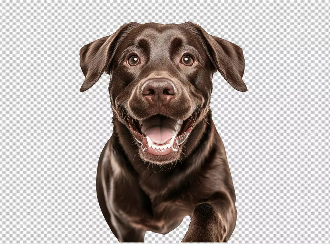 Happy Brown Labrador Dog Smiling with Bright Eyes