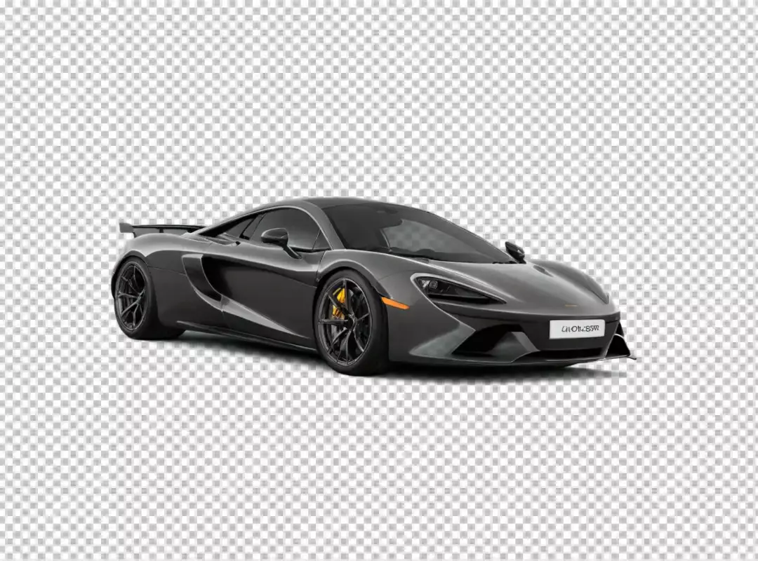 Sleek Dark Grey McLaren Luxury Sports Car Front Three-Quarter View